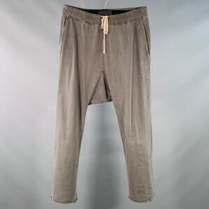 DRKSHDW Size S Grey Cotton Drop Crotch Drawstring Casual Pants
